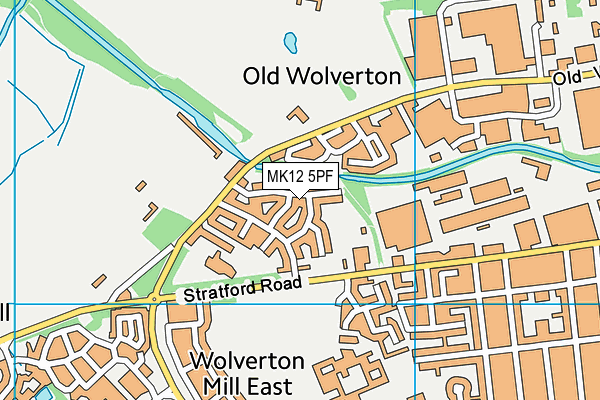 MK12 5PF map - OS VectorMap District (Ordnance Survey)