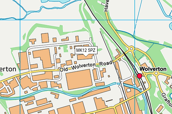 MK12 5PZ map - OS VectorMap District (Ordnance Survey) MK12 5PZ map - OS VectorMap District (Ordnance Survey)