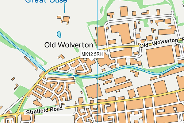 MK12 5RH map - OS VectorMap District (Ordnance Survey)