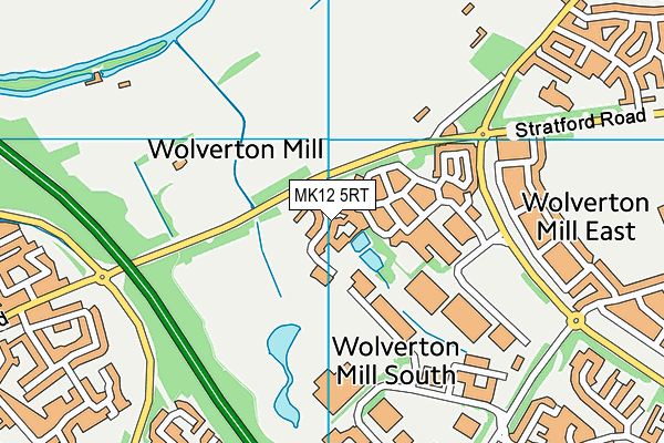 MK12 5RT map - OS VectorMap District (Ordnance Survey) MK12 5RT map - OS VectorMap District (Ordnance Survey)