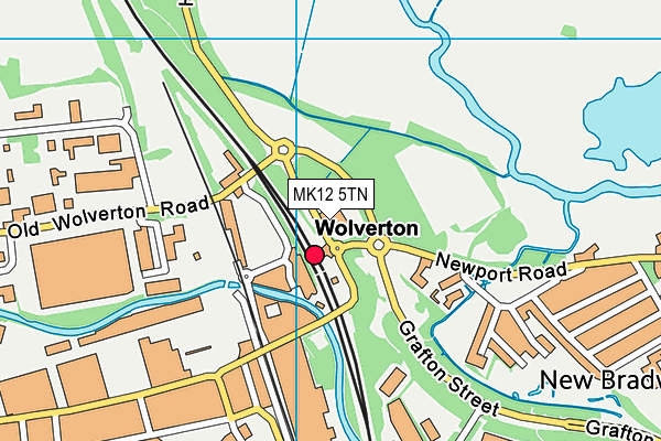 MK12 5TN map - OS VectorMap District (Ordnance Survey)