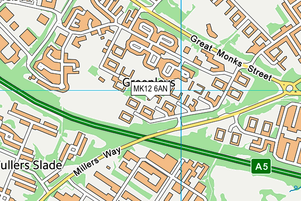 MK12 6AN map - OS VectorMap District (Ordnance Survey) MK12 6AN map - OS VectorMap District (Ordnance Survey)