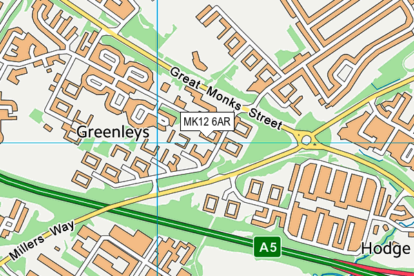 MK12 6AR map - OS VectorMap District (Ordnance Survey) MK12 6AR map - OS VectorMap District (Ordnance Survey)