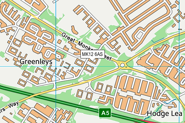MK12 6AS map - OS VectorMap District (Ordnance Survey) MK12 6AS map - OS VectorMap District (Ordnance Survey)