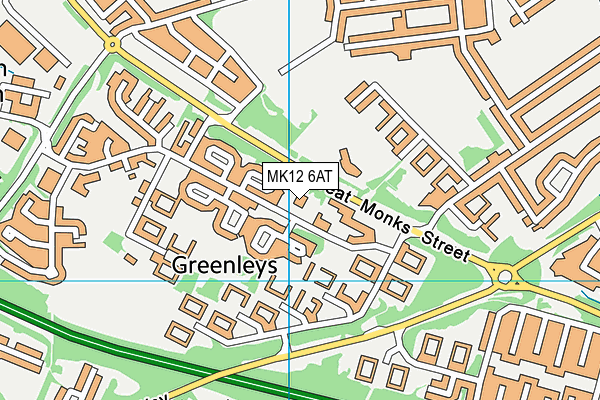 MK12 6AT map - OS VectorMap District (Ordnance Survey) MK12 6AT map - OS VectorMap District (Ordnance Survey)