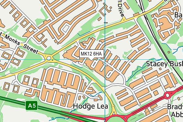 MK12 6HA map - OS VectorMap District (Ordnance Survey) MK12 6HA map - OS VectorMap District (Ordnance Survey)