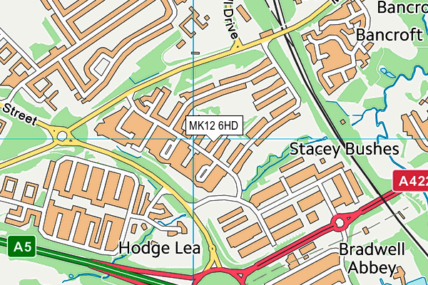 MK12 6HD map - OS VectorMap District (Ordnance Survey) MK12 6HD map - OS VectorMap District (Ordnance Survey)