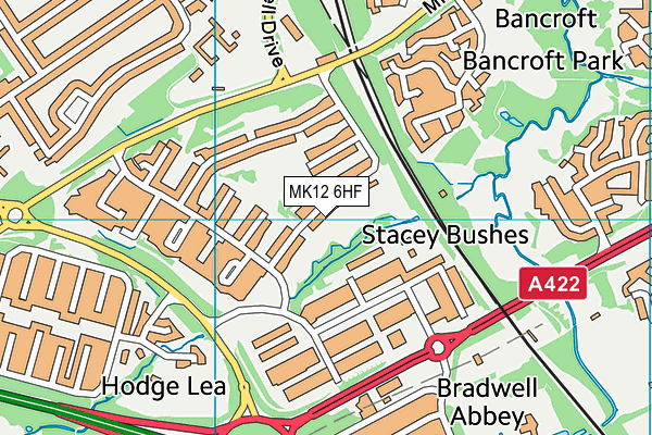MK12 6HF map - OS VectorMap District (Ordnance Survey) MK12 6HF map - OS VectorMap District (Ordnance Survey)