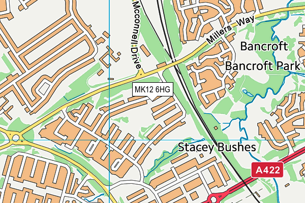 MK12 6HG map - OS VectorMap District (Ordnance Survey) MK12 6HG map - OS VectorMap District (Ordnance Survey)