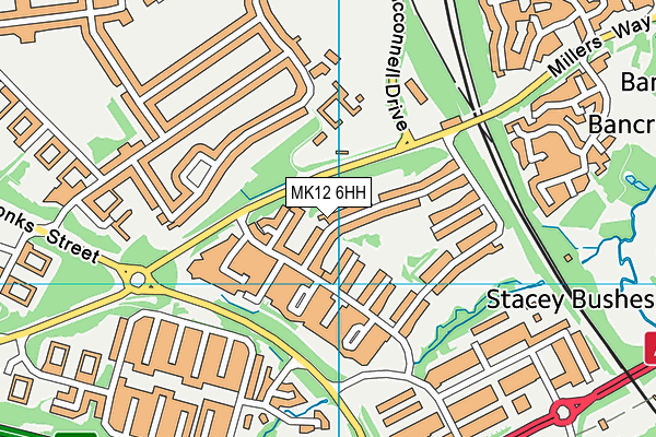 MK12 6HH map - OS VectorMap District (Ordnance Survey) MK12 6HH map - OS VectorMap District (Ordnance Survey)