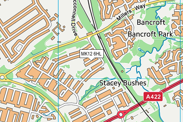 MK12 6HL map - OS VectorMap District (Ordnance Survey) MK12 6HL map - OS VectorMap District (Ordnance Survey)