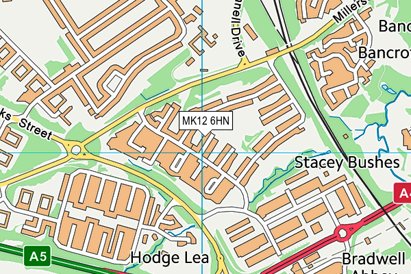 MK12 6HN map - OS VectorMap District (Ordnance Survey) MK12 6HN map - OS VectorMap District (Ordnance Survey)