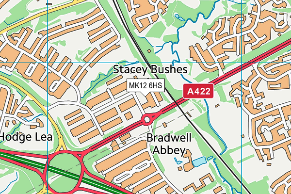 MK12 6HS map - OS VectorMap District (Ordnance Survey) MK12 6HS map - OS VectorMap District (Ordnance Survey)