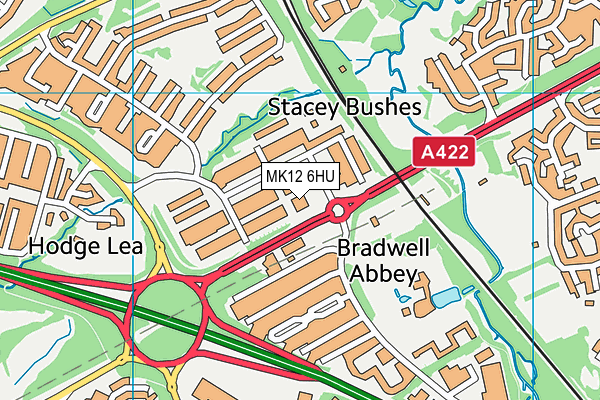 MK12 6HU map - OS VectorMap District (Ordnance Survey) MK12 6HU map - OS VectorMap District (Ordnance Survey)
