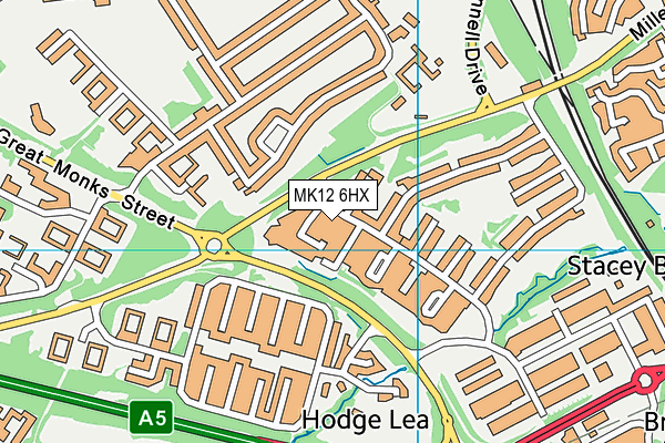 MK12 6HX map - OS VectorMap District (Ordnance Survey) MK12 6HX map - OS VectorMap District (Ordnance Survey)
