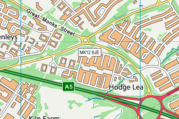 MK12 6JE map - OS VectorMap District (Ordnance Survey) MK12 6JE map - OS VectorMap District (Ordnance Survey)