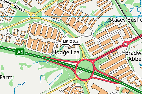 MK12 6JZ map - OS VectorMap District (Ordnance Survey) MK12 6JZ map - OS VectorMap District (Ordnance Survey)