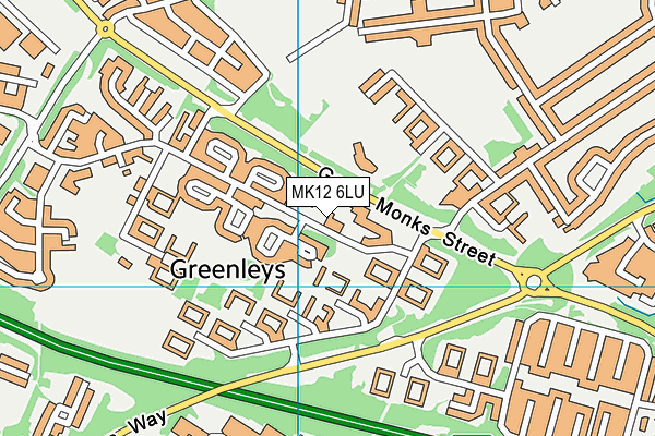 MK12 6LU map - OS VectorMap District (Ordnance Survey) MK12 6LU map - OS VectorMap District (Ordnance Survey)
