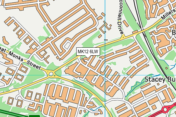 MK12 6LW map - OS VectorMap District (Ordnance Survey) MK12 6LW map - OS VectorMap District (Ordnance Survey)