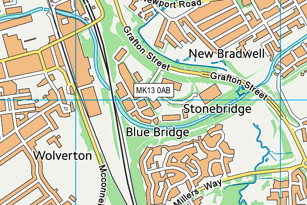 MK13 0AB map - OS VectorMap District (Ordnance Survey) MK13 0AB map - OS VectorMap District (Ordnance Survey)