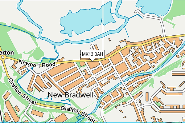 MK13 0AH map - OS VectorMap District (Ordnance Survey) MK13 0AH map - OS VectorMap District (Ordnance Survey)