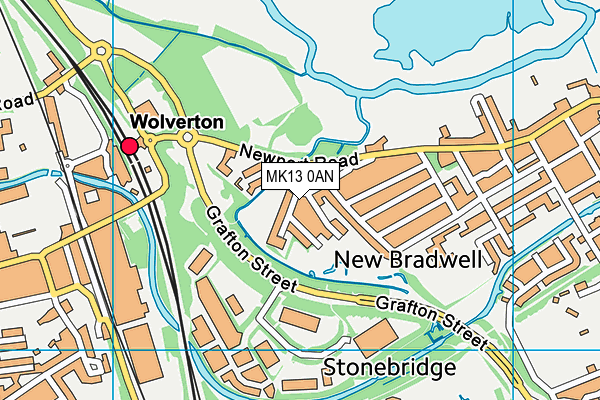 MK13 0AN map - OS VectorMap District (Ordnance Survey) MK13 0AN map - OS VectorMap District (Ordnance Survey)