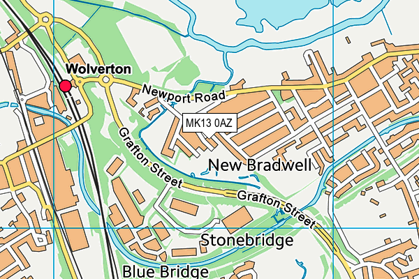 MK13 0AZ map - OS VectorMap District (Ordnance Survey) MK13 0AZ map - OS VectorMap District (Ordnance Survey)