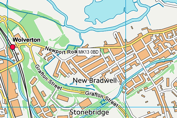 MK13 0BD map - OS VectorMap District (Ordnance Survey) MK13 0BD map - OS VectorMap District (Ordnance Survey)