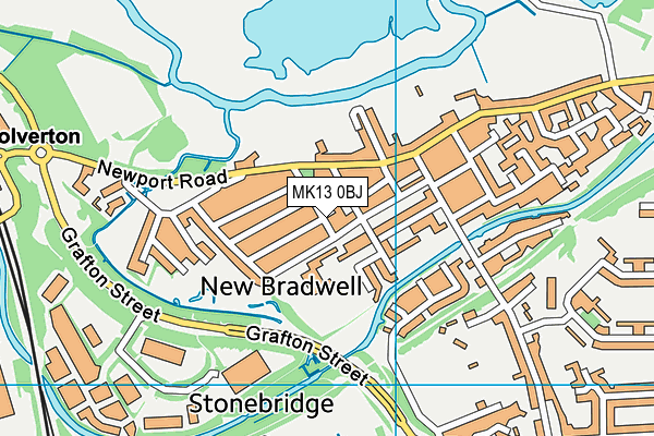 MK13 0BJ map - OS VectorMap District (Ordnance Survey) MK13 0BJ map - OS VectorMap District (Ordnance Survey)