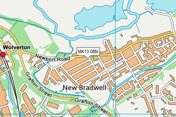 MK13 0BN map - OS VectorMap District (Ordnance Survey) MK13 0BN map - OS VectorMap District (Ordnance Survey)