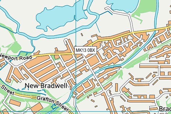 MK13 0BX map - OS VectorMap District (Ordnance Survey) MK13 0BX map - OS VectorMap District (Ordnance Survey)