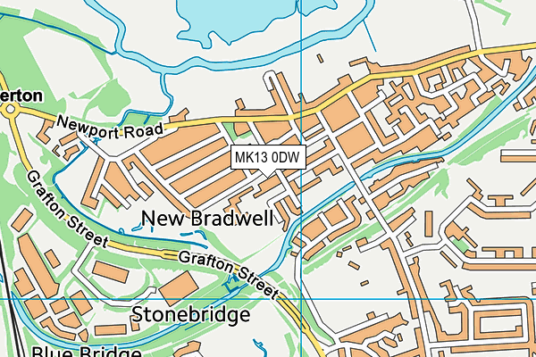 MK13 0DW map - OS VectorMap District (Ordnance Survey) MK13 0DW map - OS VectorMap District (Ordnance Survey)
