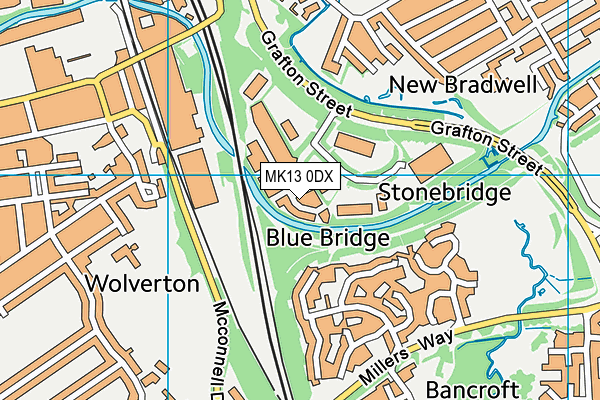 MK13 0DX map - OS VectorMap District (Ordnance Survey) MK13 0DX map - OS VectorMap District (Ordnance Survey)