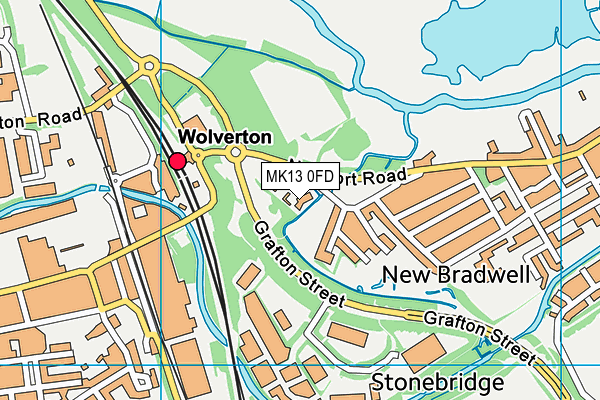MK13 0FD map - OS VectorMap District (Ordnance Survey) MK13 0FD map - OS VectorMap District (Ordnance Survey)