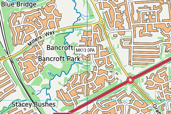 MK13 0PA map - OS VectorMap District (Ordnance Survey) MK13 0PA map - OS VectorMap District (Ordnance Survey)
