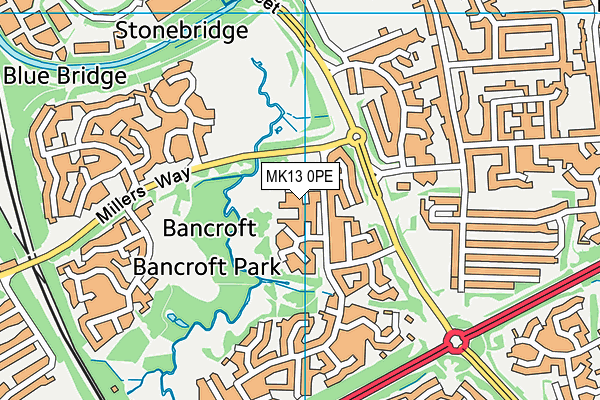 MK13 0PE map - OS VectorMap District (Ordnance Survey) MK13 0PE map - OS VectorMap District (Ordnance Survey)