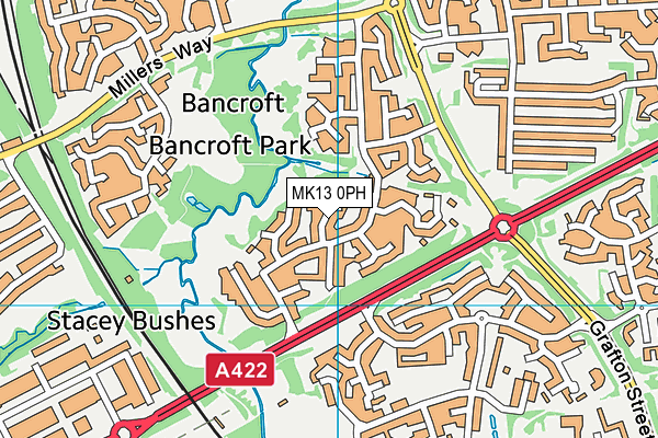 MK13 0PH map - OS VectorMap District (Ordnance Survey) MK13 0PH map - OS VectorMap District (Ordnance Survey)