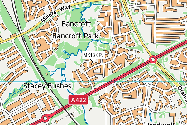 MK13 0PJ map - OS VectorMap District (Ordnance Survey) MK13 0PJ map - OS VectorMap District (Ordnance Survey)