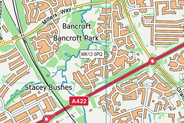 MK13 0PQ map - OS VectorMap District (Ordnance Survey) MK13 0PQ map - OS VectorMap District (Ordnance Survey)