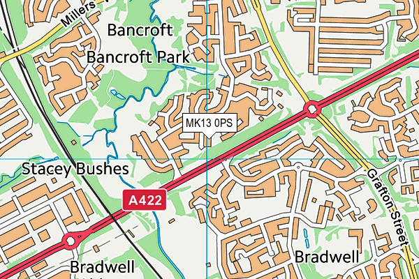 MK13 0PS map - OS VectorMap District (Ordnance Survey) MK13 0PS map - OS VectorMap District (Ordnance Survey)