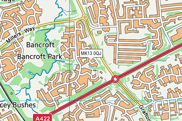MK13 0QJ map - OS VectorMap District (Ordnance Survey) MK13 0QJ map - OS VectorMap District (Ordnance Survey)