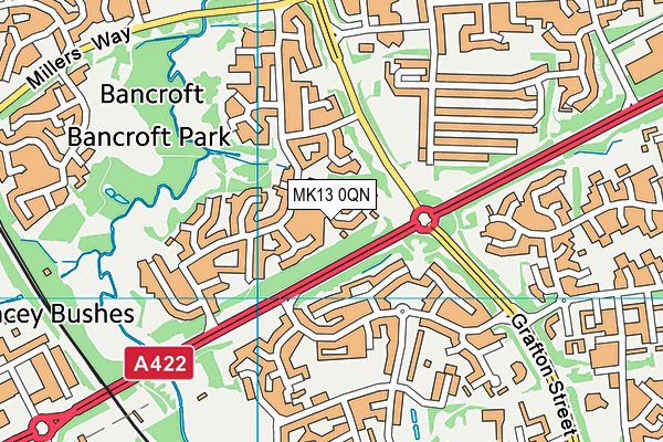 MK13 0QN map - OS VectorMap District (Ordnance Survey) MK13 0QN map - OS VectorMap District (Ordnance Survey)