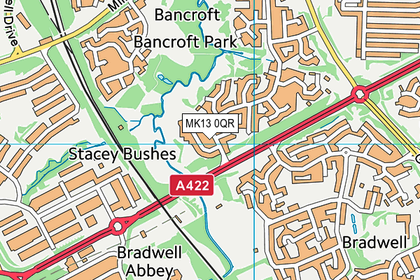MK13 0QR map - OS VectorMap District (Ordnance Survey) MK13 0QR map - OS VectorMap District (Ordnance Survey)