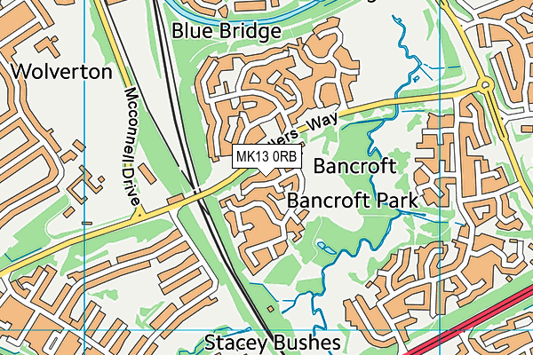 MK13 0RB map - OS VectorMap District (Ordnance Survey) MK13 0RB map - OS VectorMap District (Ordnance Survey)