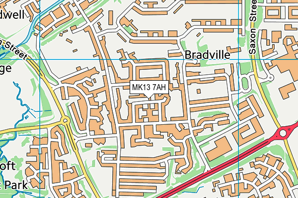 MK13 7AH map - OS VectorMap District (Ordnance Survey) MK13 7AH map - OS VectorMap District (Ordnance Survey)