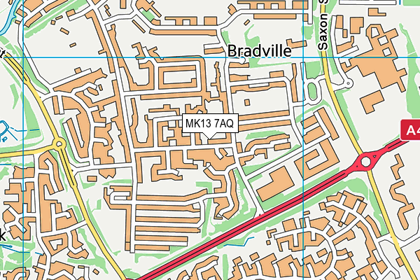 MK13 7AQ map - OS VectorMap District (Ordnance Survey) MK13 7AQ map - OS VectorMap District (Ordnance Survey)