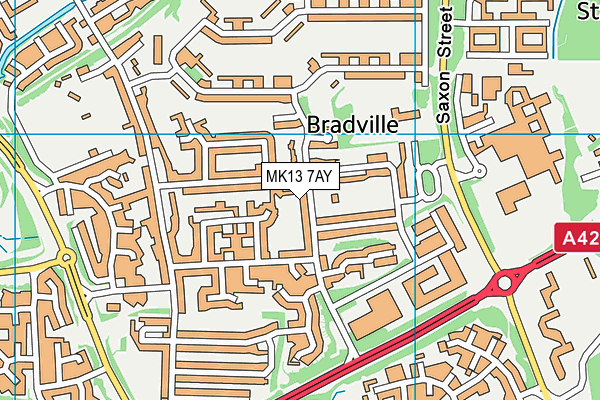 MK13 7AY map - OS VectorMap District (Ordnance Survey) MK13 7AY map - OS VectorMap District (Ordnance Survey)