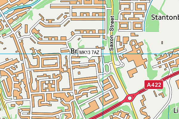 MK13 7AZ map - OS VectorMap District (Ordnance Survey) MK13 7AZ map - OS VectorMap District (Ordnance Survey)