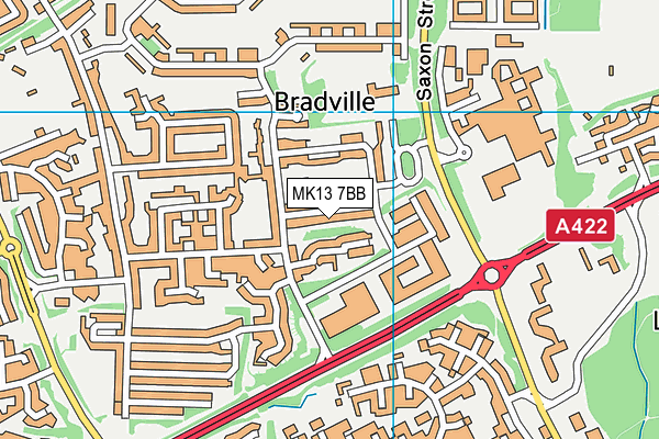 MK13 7BB map - OS VectorMap District (Ordnance Survey) MK13 7BB map - OS VectorMap District (Ordnance Survey)