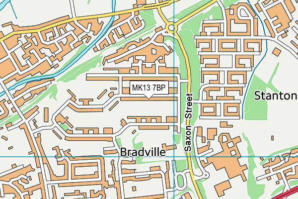 MK13 7BP map - OS VectorMap District (Ordnance Survey) MK13 7BP map - OS VectorMap District (Ordnance Survey)